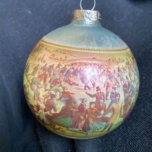 VTG Currier & Ives Collection Ornament - Central Park Winter - dated 1973